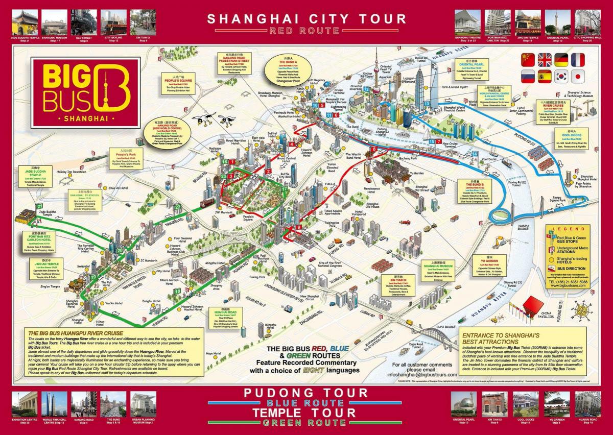 Mapa de Xangai Big Bus